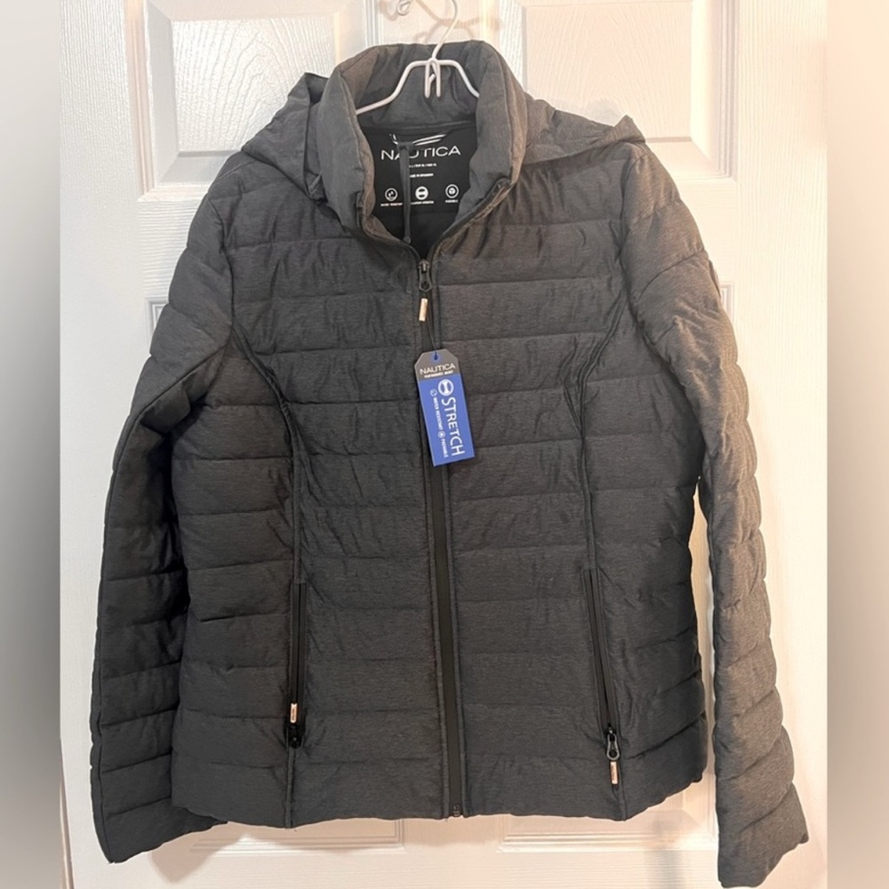 Nautica grey performance jacket with stretch.